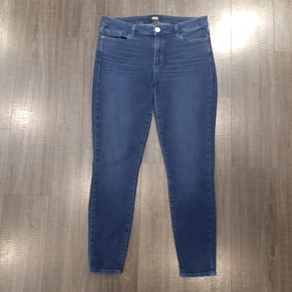 💠PAIGE DENIM Verdugo Ankle Cropped Ultra Skinny Jeans High Waist Womens Size 31